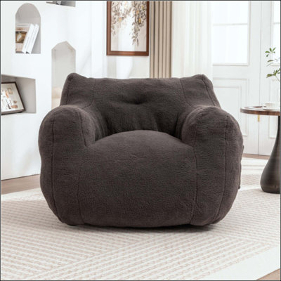 Fauteuil à billes, fauteuil à billes avec accoudoirs rembourrés de mousse à haute densité, canapé paresseux et confortable Fauteuil à billes pour adultes dans le salon, lecture dans la chambre à coucher