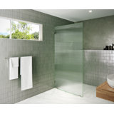 Gaia 38 in. x 78 in. Frameless Fluted Single Fixed Shower Panel