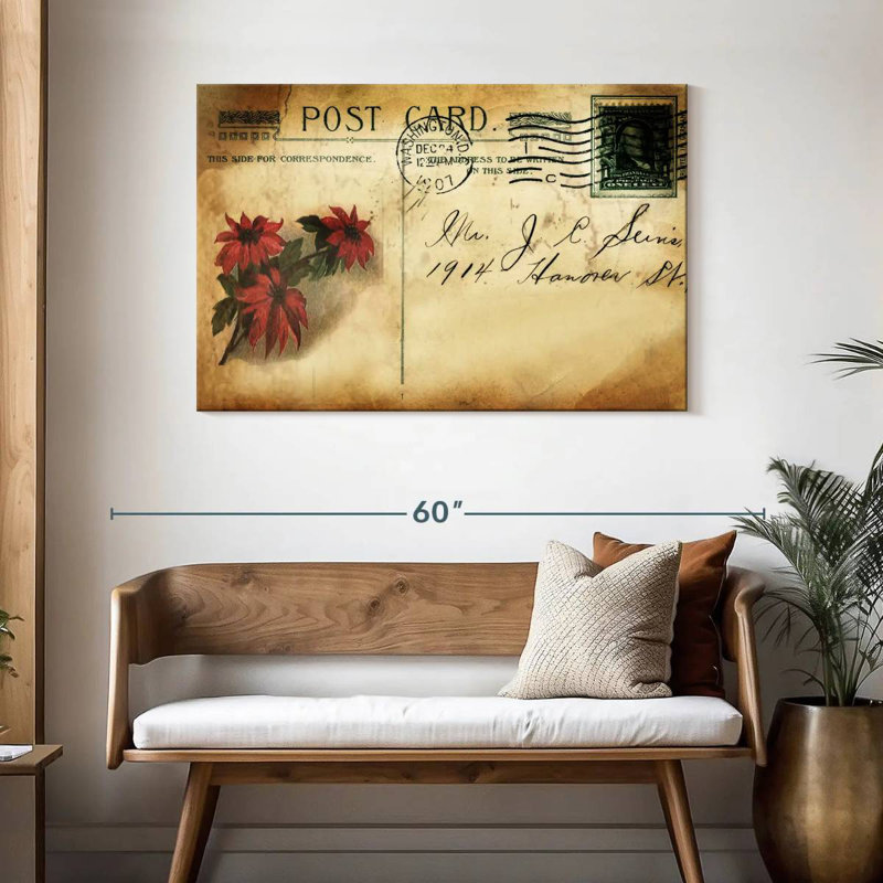 Hardie carte postale rétro amour, H 30 po x l 45 po