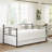 Twin Daybed, Sturdy Metal Day Bed with Steel Slat Support, Arched Headboard Sofa Bed for Living Room, Bedroom and Guest Room-281850677