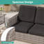 Ensemble de canapé de patio 3 pièces avec repose-pieds-111767162