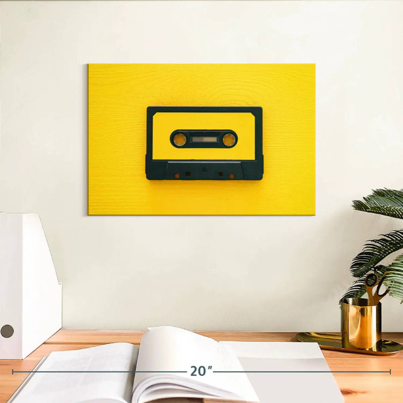 Cassette jaune Abarca, H 8 po x l 12 po