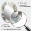 Miroir mural ovale sur métal Beige and Grey-95938013