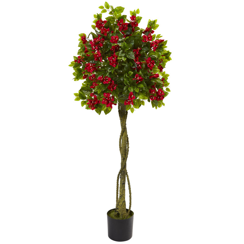 60'' Faux Ficus Topiary in Ceramic Planter