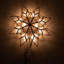 Décoration pour sommet de sapin de Noël avec étoile incandescente à 8 pointes Capiz