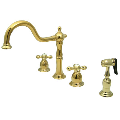 Kingston Brass Heritage Double-Handle Widespread Kitchen Faucet