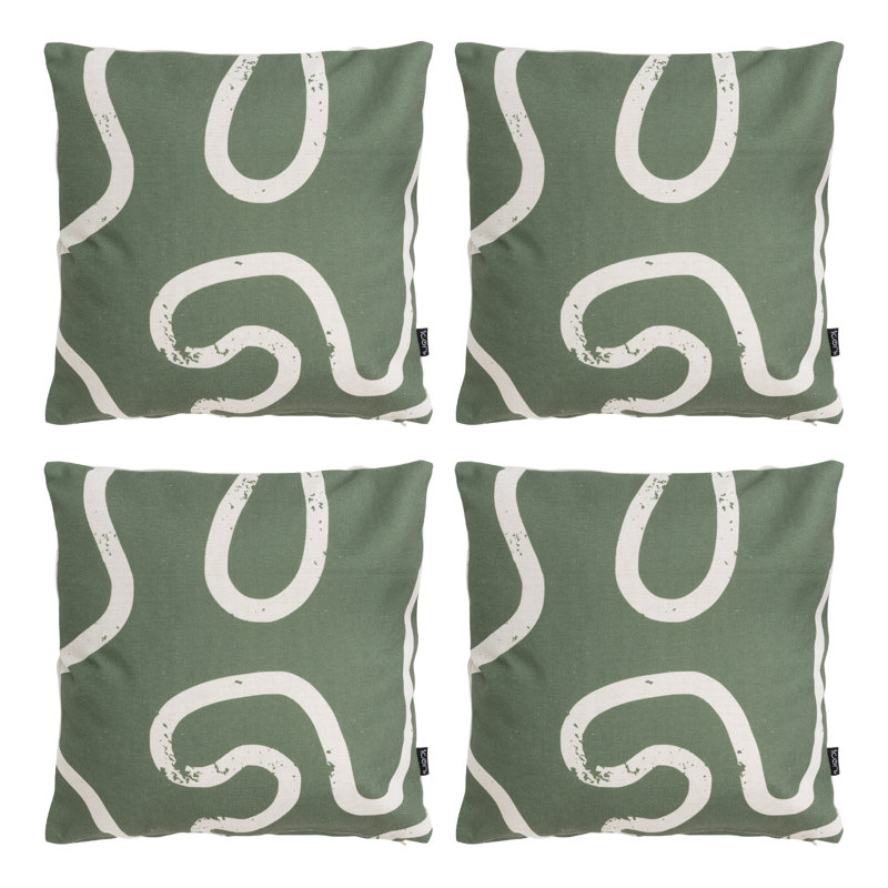 icon Abstract Squiggle Print Indoor-Outdoor Cushion