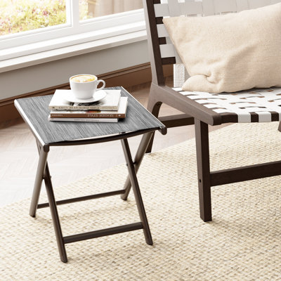  Rectangular Aluminum Folding Outdoor Side Table