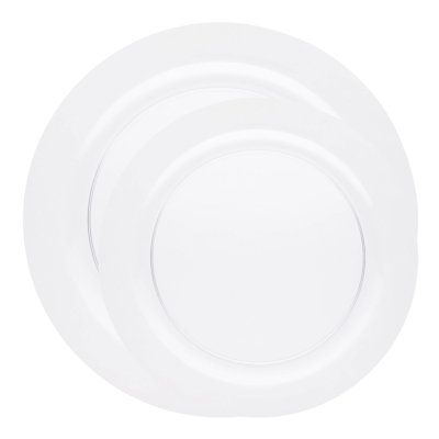 Clear Economy Round Plastic Dinnerware Value Set - 120 Sets