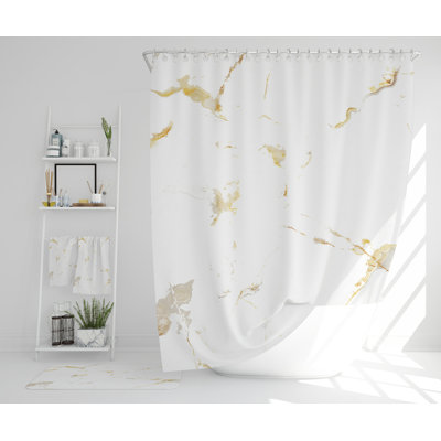 Nastase Polyester Shower Curtain Set
