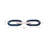 Decorative Oval Interlocking Link Chain for Home Decor – Modern Decorative Object for Shelf Accent or Living Room Decoration – 21", Blue & White