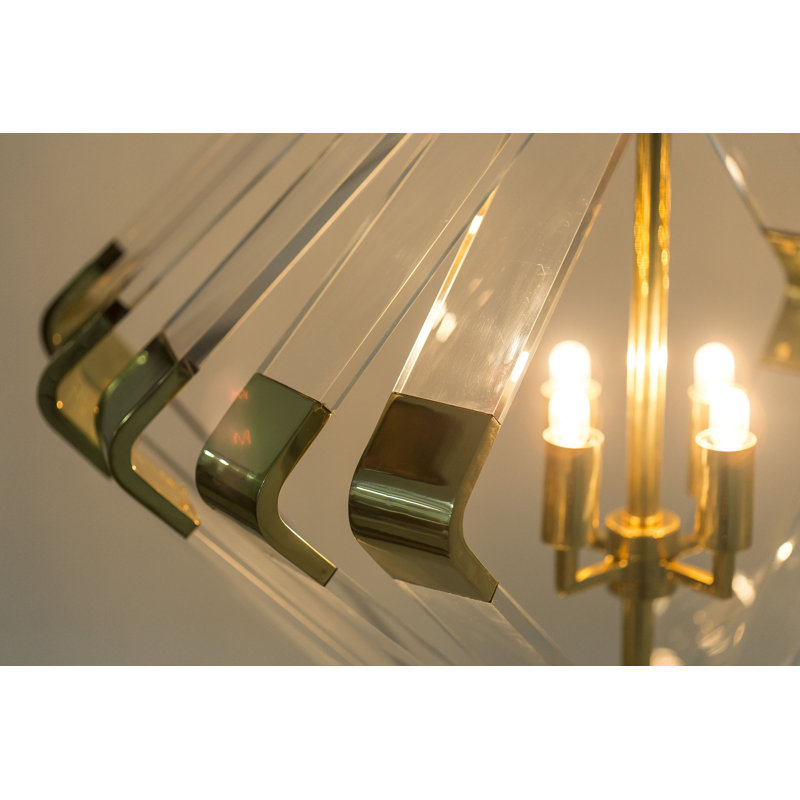 Nellcote 4 - Light Chandelier, Brass