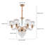 Luminaire suspendu élégant en cristal 6 lumières