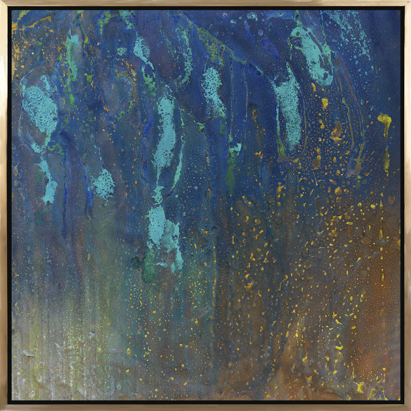 Deux nuances - peinture sur toile à cadre flottant