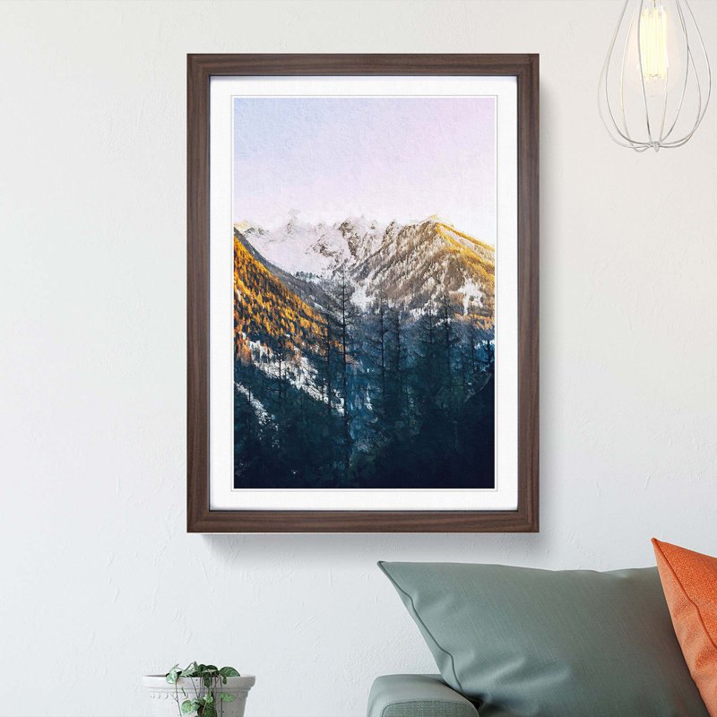 Tall Trees - Picture Frame Painting Print, 48cm H x 36cm W x 2cm D, Walnut Framed