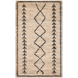 Bohemian Hand-Woven Ivory/Black Area Rug
