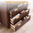 48" Tall Fluted 5 Drawers Dresser, Modern Chest Of Drawers With Metal Handle-1653936888