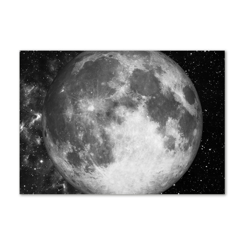 Moon 1 Piece Wrapped Canvas Wall Art