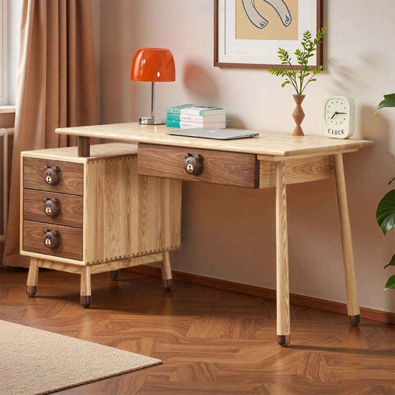 Bureau d'écriture rectangulaire en bois, H 29,13 po x l 47,24 po x P 23,62 po