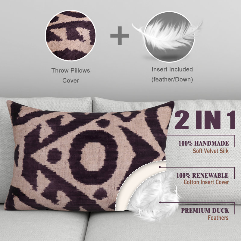 Lumbar Pillow Cover & Insert, Geometric