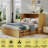 Full Size Storage Murphy Bed with Large Storage Drawer Home Office 0r Small Room, And Built-In Charger, Modern Murphy Bed-2037068560