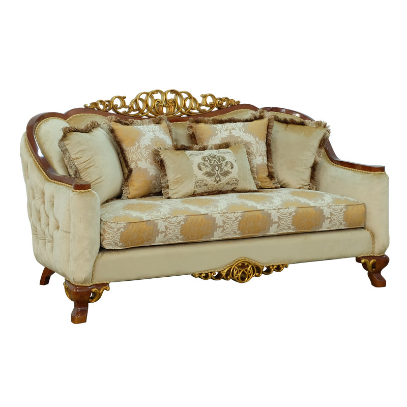 3 Piece Angelica Ii Sofa Set Brown With Brown Fabric