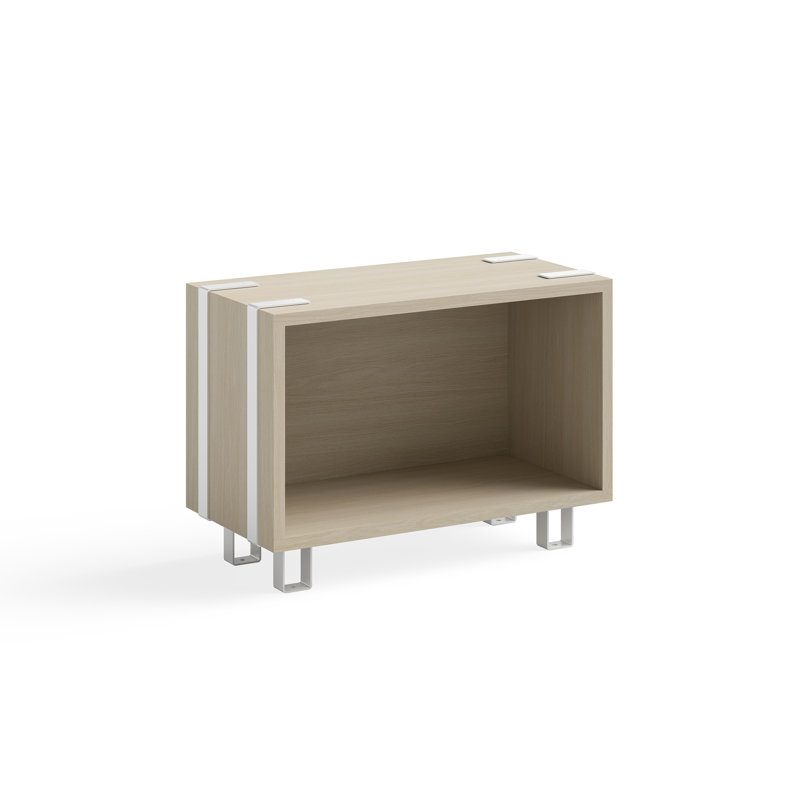 Modern Beige & White Laminated Wood Stackable Office Storage
