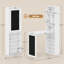 Bureau multifonctionnel mural blanc 60,24 pouces avec tableau noir et tablettes latérales - Usage polyvalent