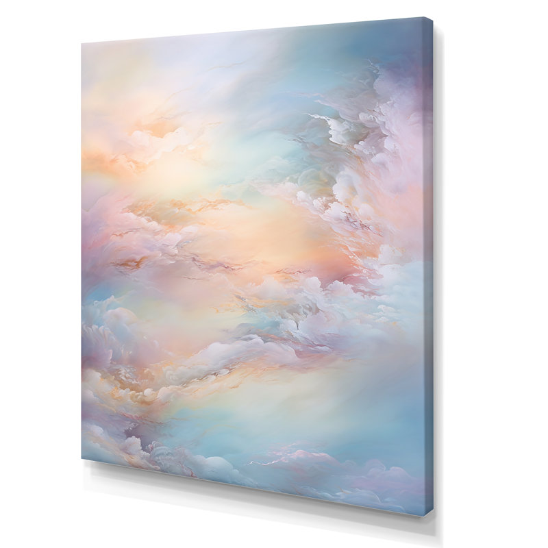«Clouds Charm», art mural sur toile, H 44 po x l 34 po x P 1,5 po, Toile tendue