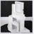Compact Vanity Table Set With LED Mirror, Power Station, Hair Dryer Bracket, And Padded Stool For Small Bedrooms-1424777430