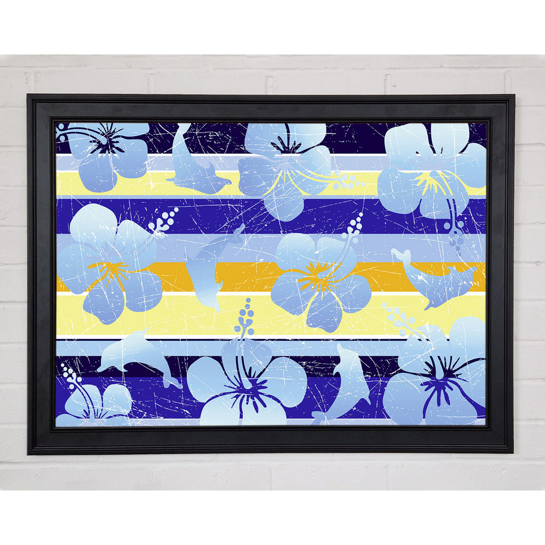 Gerahmtes Wandbild Flowering Horizontal