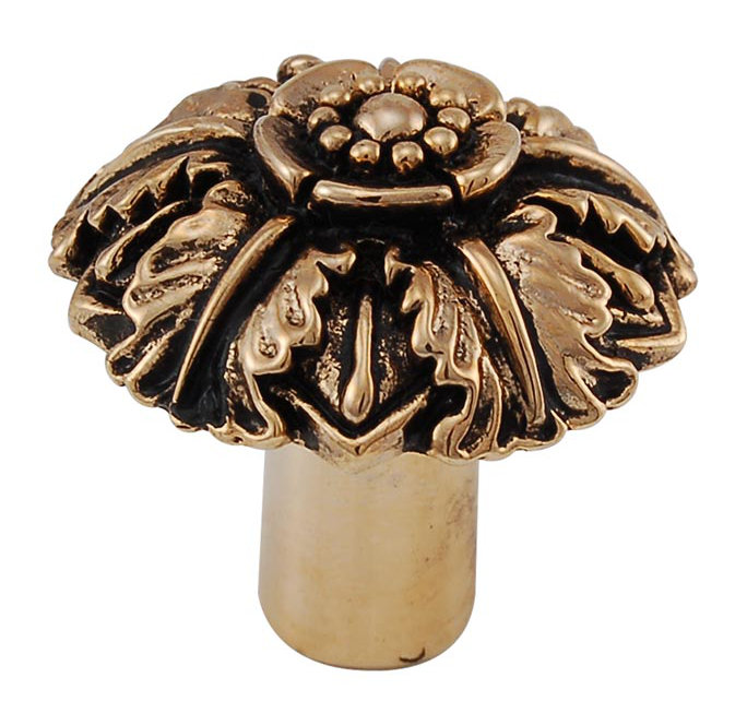 Poignée fantaisie Carlotta, H 1,25 po x l 1,25 po x P 1,25 po, Or antique