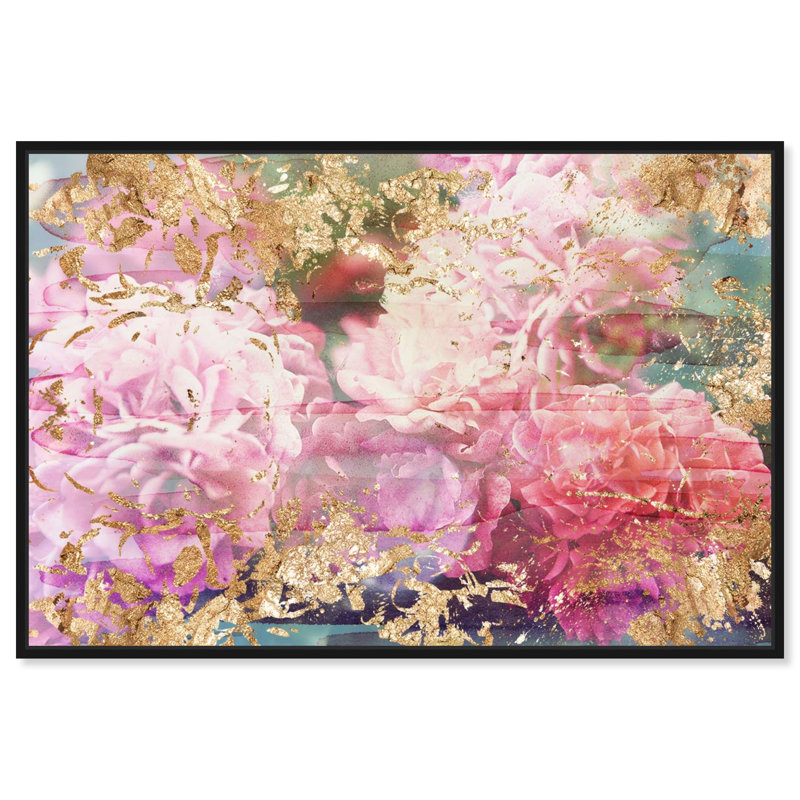 Rose Rhapsody - impression sur toile, Cadre noir, H 30 po x l 20 po