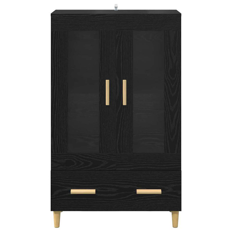  Highboard Black Oak 70 X 31 X 115 Cm Engineered Wood, Black Oak