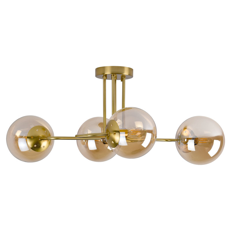 Sputnik Modern Linear Semi Flush Mount
