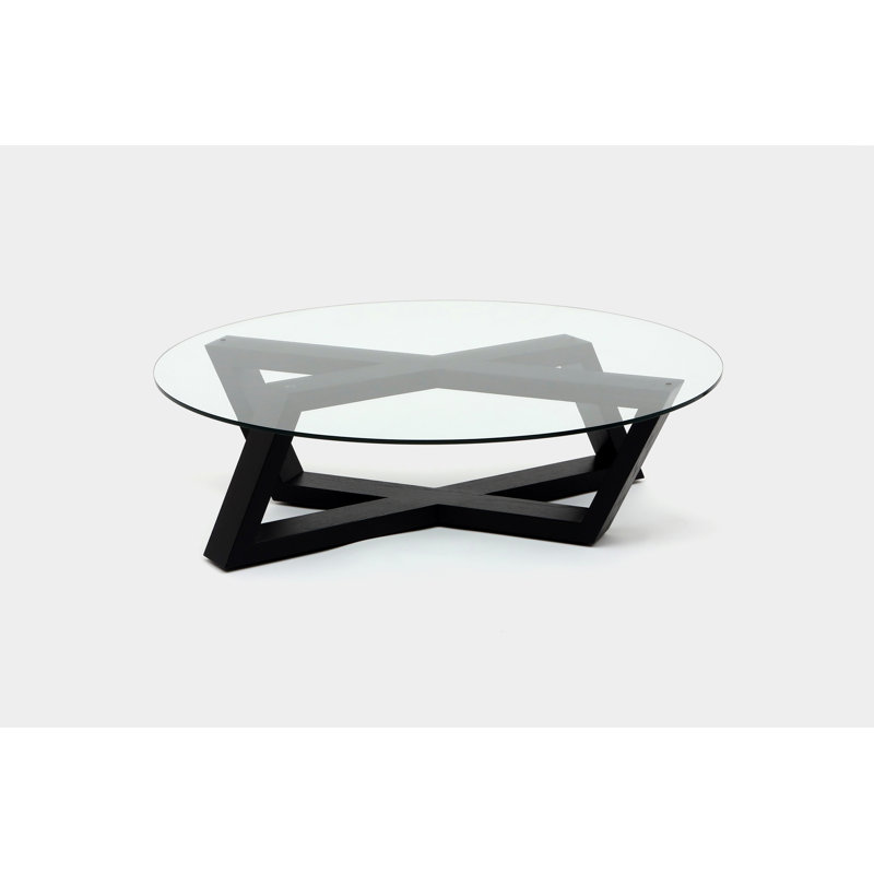 Focal Coffee Table, Black Oak, 15" W x 48" L x 48" W