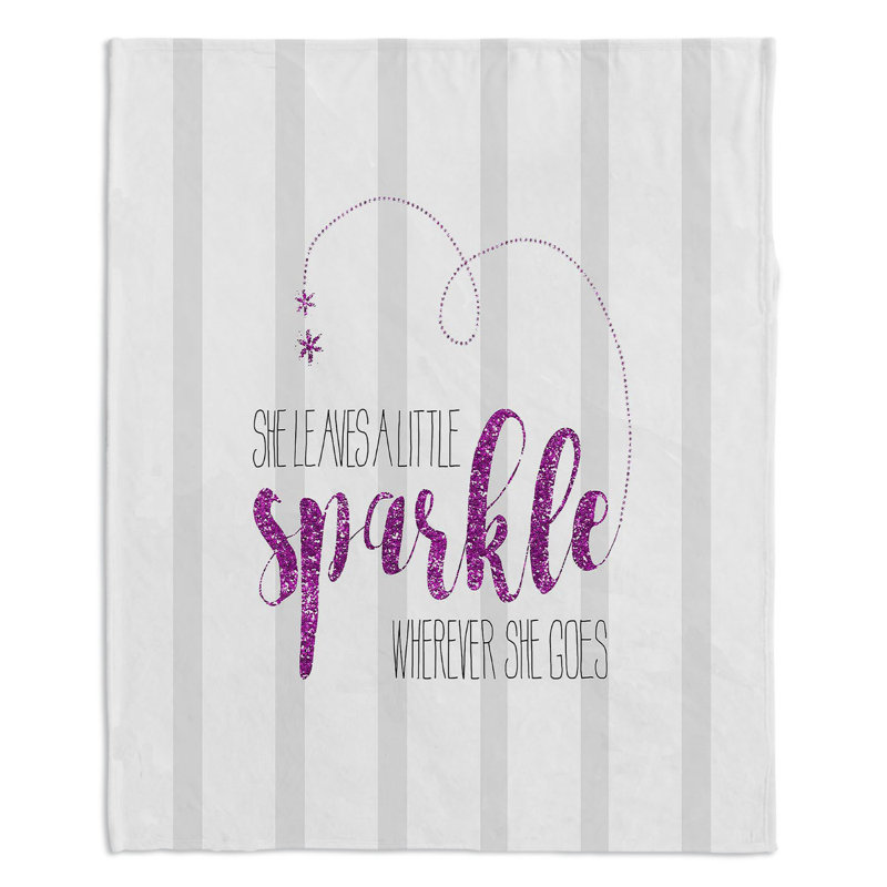  Jeté She Sparkles, l 51 po x L 60 po, Blanc / Rose
