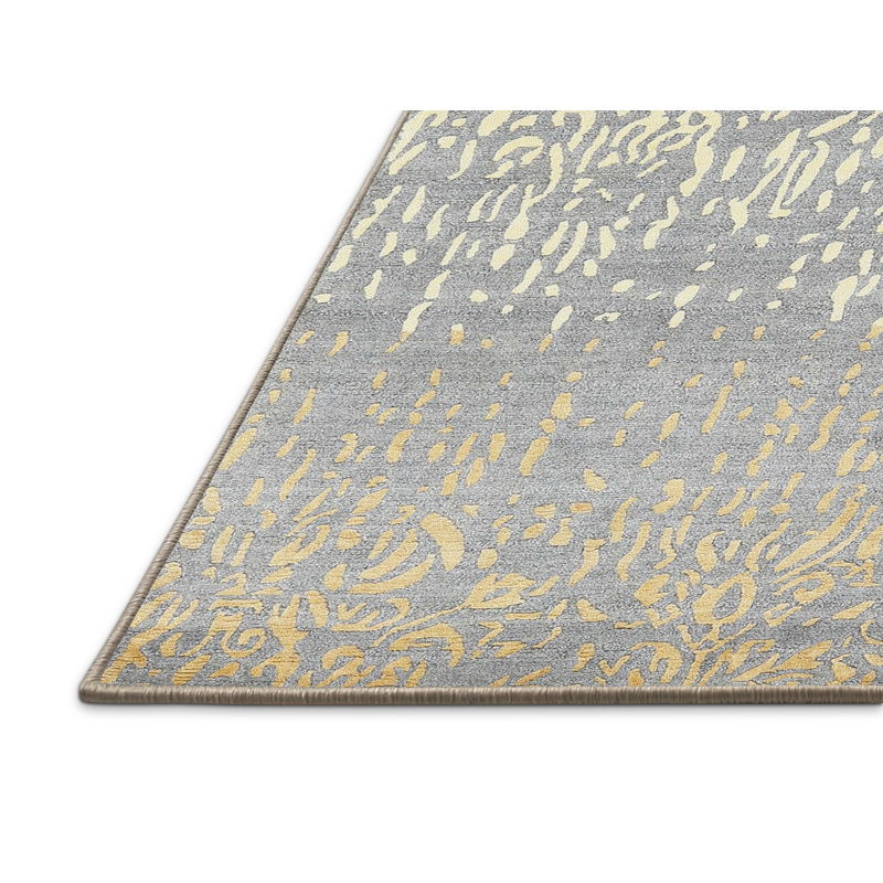 Tapis gris/crème/brun contemporain, Rectangle 8 pi x 12 pi