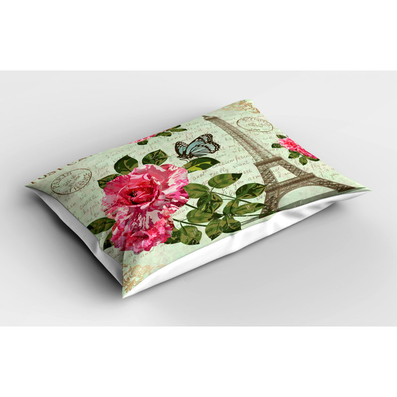 Flowers Polyester Floral Sham Set, Twin