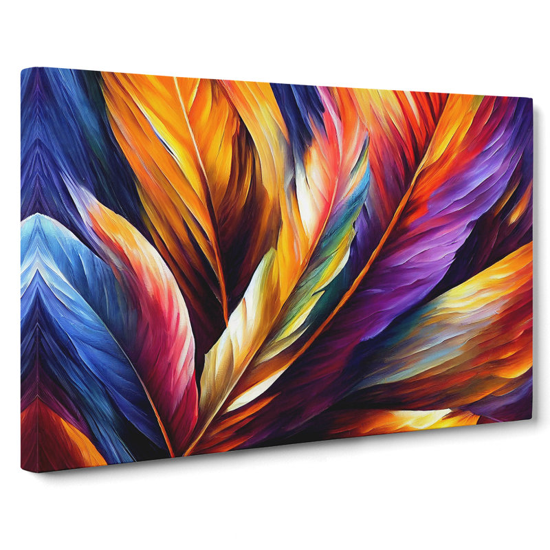 Bird Feather Vol.2 Abstract - Wrapped Canvas, 40cm H x 60cm W x 3cm D