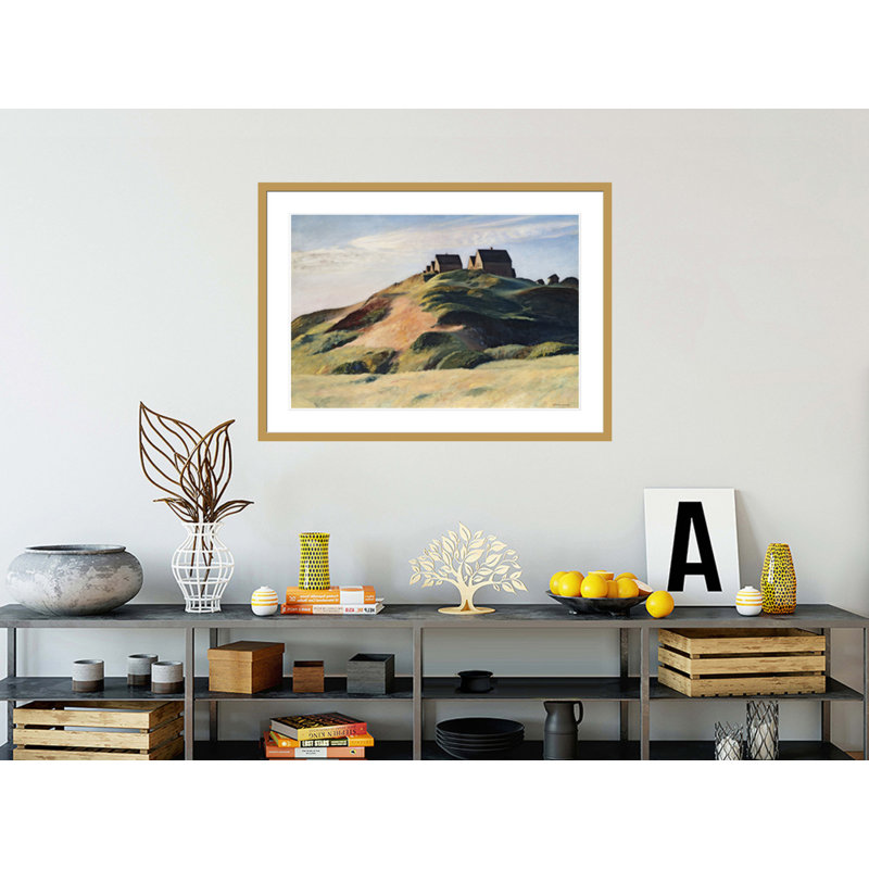 Corn Hill (Truro Cape Cod) par Edward Hopper, impression giclée sur cadre, H 30,33 po x l 41,5 po