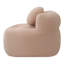 Fauteuil surdimensionné rond sans cadre, paresseux texturé moderne avec coussin décoratif en forme de cœur-1103173391