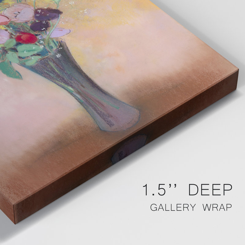 Vase de fleurs - impression sur toile tendue, H 60 po x l 40 po x P 1 po