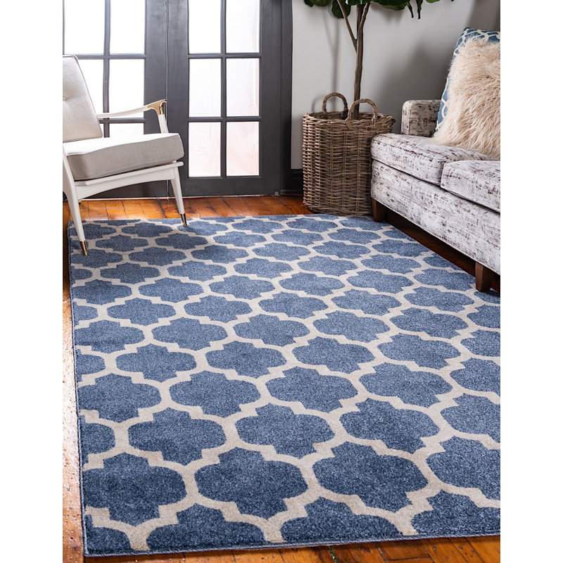 Tapis bleu clair Ruri, Rectangle 8 pi x 11 pi