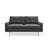 70''Velvet Square Arm Modern Style Sofa With Golden Leg-903016200