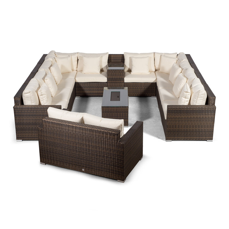 Yancey 5 Seater Rattan Corner Sofa Set