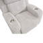 Canapé inclinable 1 place, fauteuil inclinable manuel en velours côtelé, porte-gobelets, canapé inclinable pour le salon gris