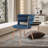 17.72'' H Velvet Upholstered Metal Side Chair-1031742250