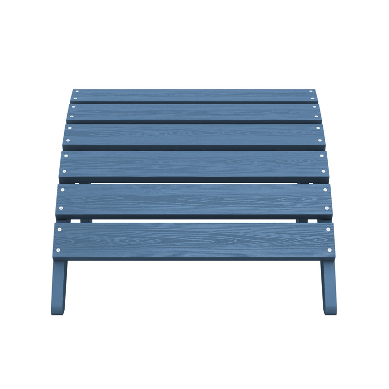Wolak Classic Outdoor Adirondack Folding Ottoman, Navy