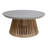Round Coffee Table With Lava Stone / Grc Top And Teak Base-105735437